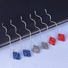 S925 Sterling Silver Rhombus Wave Tassel Earrings For Women Elegant Fashion Niche Design
