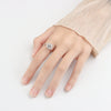 S925 Sterling Silver Rotating Anxiety Relief Ring For Women Adjustable Open Band Electroplated Silver Ring