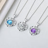 S925 Sterling Silver Rotating Heart Necklace For Women Electroplated Love Pendant Fashion Jewelry