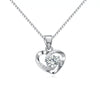 S925 Sterling Silver Rotating Heart Necklace For Women Electroplated Love Pendant Fashion Jewelry