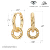 S925 Sterling Silver Round Geometric Microinlaid Zircon Earrings For Women