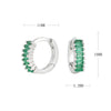 S925 Sterling Silver Round Geometry Light Luxury Zircon Earrings Electroplated