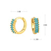 S925 Sterling Silver Round Geometry Light Luxury Zircon Earrings Electroplated