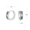 S925 Sterling Silver Round Geometry Light Luxury Zircon Earrings Electroplated