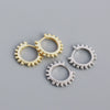 S925 Sterling Silver Round Hoop Earrings With Geometric Minimalist Style And Electroplating
