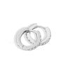 S925 Sterling Silver Round Micro Pave Color Zircon Geometric Stud Earrings For Women