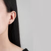 S925 Sterling Silver Round Micro Pave Color Zircon Geometric Stud Earrings For Women
