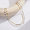S925 Sterling Silver Round Sequins Clavicle Chain Necklace Electroplated Sexy Niche Simple Adjustable