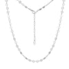 S925 Sterling Silver Round Sequins Clavicle Chain Necklace Electroplated Sexy Niche Simple Adjustable