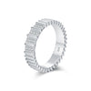 S925 Sterling Silver Row Diamond Ring With Design Sense For Women Electroplated Mosan Diamond Inlay Ins Neutral Wind Stacked Style