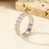 S925 Sterling Silver Row Diamond Ring With Design Sense For Women Electroplated Mosan Diamond Inlay Ins Neutral Wind Stacked Style
