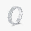 S925 Sterling Silver Row Diamond Ring With Design Sense For Women Electroplated Mosan Diamond Inlay Ins Neutral Wind Stacked Style