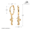 S925 Sterling Silver Seahorse Animal Style Earrings