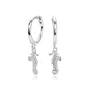 S925 Sterling Silver Seahorse Animal Style Earrings