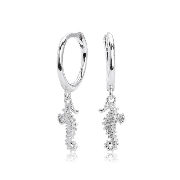 S925 Sterling Silver Seahorse Animal Style Earrings