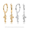 S925 Sterling Silver Seahorse Animal Style Earrings