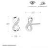 S925 Sterling Silver 8Shaped Inlaid Zircon Simple Style Women's Earrings