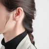 S925 Sterling Silver Simple Geometric Round Earrings For Women Electroplated Minimalist Jewelry