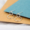 S925 Sterling Silver Simple Geometric Round Earrings For Women Electroplated Minimalist Jewelry