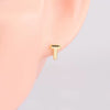S925 Sterling Silver Simple Letter Tshaped Electroplated Women's Earrings