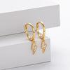 S925 Sterling Silver Simple Natural Lightning Zircon Earrings Unisex