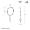 S925 Sterling Silver Simple Natural Lightning Zircon Earrings Unisex