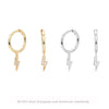 S925 Sterling Silver Simple Natural Lightning Zircon Earrings Unisex