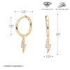 S925 Sterling Silver Simple Natural Lightning Zircon Earrings Unisex