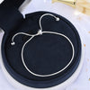 S925 Sterling Silver Simple Retractable Adjustable Snake Bone Round Bead Bracelet For Women With Niche Design And Electroplated Geometry Style