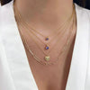 S925 Sterling Silver Simple Star Rhinestone Pendant Necklace For Women With Snake Bone Chain Electroplated Fashion Clavicle Necklace