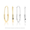 S925 Sterling Silver Simple Style Electroplated Pin Earrings For Women