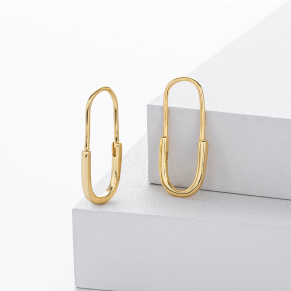 S925 Sterling Silver Simple Style Electroplated Pin Earrings For Women