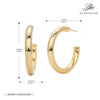 S925 Sterling Silver Simple Ushape Electroplated Women's Earrings
