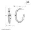 S925 Sterling Silver Simple Ushape Electroplated Women's Earrings
