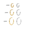 S925 Sterling Silver Simple Ushape Electroplated Women's Earrings