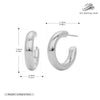 S925 Sterling Silver Simple Ushape Electroplated Women's Earrings