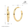S925 Sterling Silver Simple Ushape Electroplated Women's Earrings