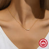 S925 Sterling Silver Single Row Stitching Geometric Ochain Necklace For Office Workers With Electroplating