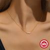 S925 Sterling Silver Single Row Stitching Geometric Ochain Necklace For Office Workers With Electroplating