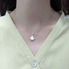 S925 Sterling Silver Small Skirt And Heart Pendant Necklace With Mixed Gem Detail Cross Chain Simple Clavicle Necklace For Women