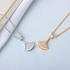 S925 Sterling Silver Small Skirt Pendant Necklace With Mixed Gem Inlay Electroplated Cross Chain Simple Clavicle Necklace For Women