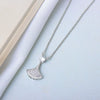 S925 Sterling Silver Small Skirt Pendant Necklace With Mixed Gem Inlay Electroplated Cross Chain Simple Clavicle Necklace For Women