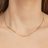 S925 Sterling Silver Snake Bone Chain Geometric Zircon Necklace With Electroplating For Women