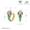 S925 Sterling Silver Snake Ear Buckle Dopamine Series Animal Dripping Glue Earrings