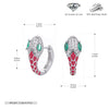 S925 Sterling Silver Snake Ear Buckle Dopamine Series Animal Dripping Glue Earrings