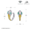S925 Sterling Silver Snake Ear Buckle Dopamine Series Animal Dripping Glue Earrings