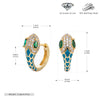 S925 Sterling Silver Snake Ear Buckle Dopamine Series Animal Dripping Glue Earrings