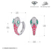 S925 Sterling Silver Snake Ear Buckle Dopamine Series Animal Dripping Glue Earrings