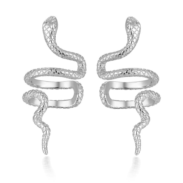 S925 Sterling Silver Snake Ear Clip Fashion Creative Unisex Ear Clip Without Ear Holes Electroplating Accessories