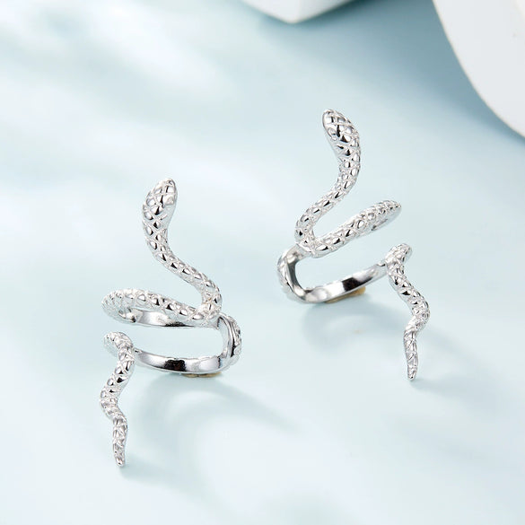 S925 Sterling Silver Snake Ear Clip Fashion Creative Unisex Ear Clip Without Ear Holes Electroplating Accessories